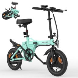 Bicicleta eléctrica Eskute F100 plegable 14" 250 W batería 36 V azul