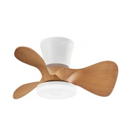 Ventilador Techo 3 Palas 56 cm Blanco Madera Serie Siux