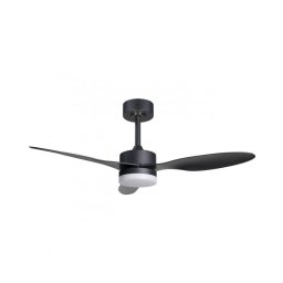 Ventilador Techo 3 Palas 106 cm Negro Luz Serie Valcano