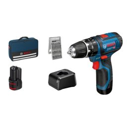 Taladro Bosch GSB 12V-15 Brushless 12V 2Ah 2 baterías 25 brocas
