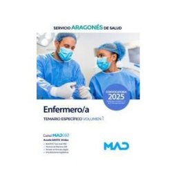 Ed. MAD Enfermero/a. Temario Materia Específica Volumen 1. Servicio Aragonés De Salud (salud)