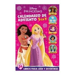Libros Disney Princesas. Calendario De Adviento 5 En 1