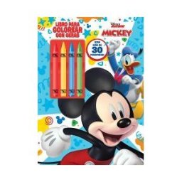 Libros Disney Mickey. Libro Para Colorear Con Ceras
