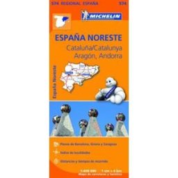 MICHELIN ESPAñA PORTUGAL S.A. Mapa Regional Cataluña,/catalunya, Aragón, Andorra