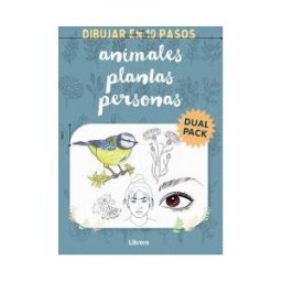 Librero. Dibujar En 10 Pasos Animales Plantas Personas (dual Pack)