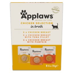Pack de prueba Applaws Pouch en caldo 24 x 70 g - Pack mixto de pollo (3 variedades)