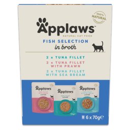 Pack de prueba Applaws Pouch en caldo 24 x 70 g - Pack mixto de atún (3 variedades)