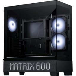 PHANTEKS PHT XT523VM1_DBK - Phantek's XT View Matrix Midi-Tower, E-ATX, vidrio templado