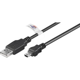 GOOBAY AK 673-A2 - Cable USB 2.0, conector A a conector mini B, 1,8 m