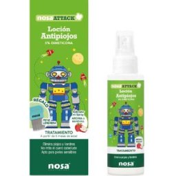 Nosa Attack Loción Antipiojos 5% Dimeticona Manzana 100ml