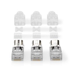 Conector RJ45 Nedis CCBW89390GY Cat 7 FTP macho gris pack 10 unidades