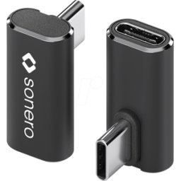 SONERO SON X-UA135 - Adaptador USB 4.0 clavija C > toma C, negro