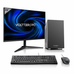 VolttierPC PC Oficina Completo AMD Ryzen 7 5700G/32GB/1TB SSD + Monitor 24" + Pack