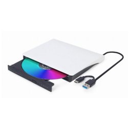 Unidad de disco óptico Gembird DVD-USB-031-BW USB Tipo C DVD±RW Negro