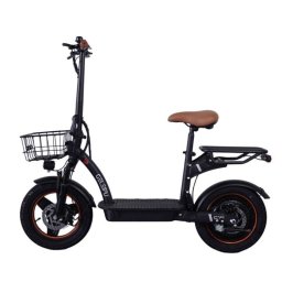 Patinete eléctrico Geleipu C14 500W Autonomía 100km Ruedas 14x2,5" Frenos disco Negro