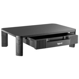 iggual EM1C Soporte Monitor de Escritorio con Cajón Altura Ajustable Máx 20 kg