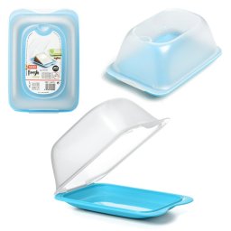 Tatay Quesera Mini - Recipiente Porta Embutidos Y Quesos Con Sistema Fresh. Azul