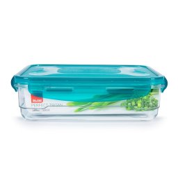 Ibili Perfect Tritan - Recipiente Rectangular Plano De 1.2l En Tritán. Turquesa
