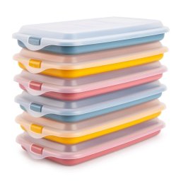 Ibili Deli New - Lote De 6 Recipientes Apilables Porta Embutidos Y Alimentos. Color Surtido