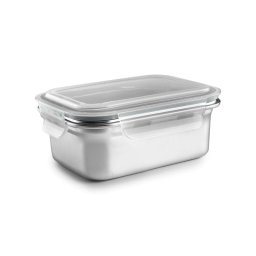 Ibili Keepklin - Recipiente Rectangular De 0.8l En Acero Inoxidable Apto Microondas