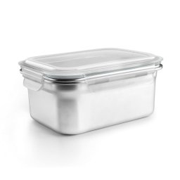 Ibili Keepklin - Recipiente Rectangular De 1.6l En Acero Inoxidable Apto Microondas