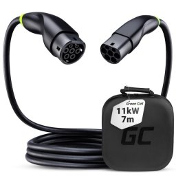 Cable De Carga Para Vehículos Eléctricos Green Cell Evkabgc02, Color Negro, Tipo 2, 3 Y 7 M