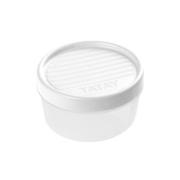 Tatay Twist - Recipiente Redondo De 0.5l Con Cierre Hermético A Rosca. Blanco