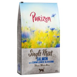 Purizon Single Meat 2 x 6,5 kg para gatos - Pack Ahorro - Salmón con flores de aciano
