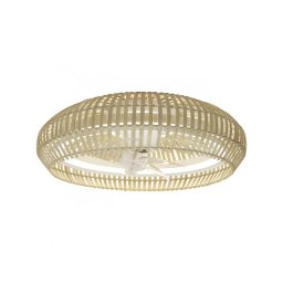 Ventilador Techo Plafon Bambo y Metal Serie Milo