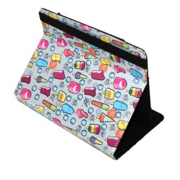 SilverHT Cool Ice Pop Funda Universal Estampada Blanca para Tablets 9" a 11