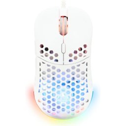 Ratón The G-Lab Kult Oxygen con cable 12800 DPI blanco RGB 6 botones programables