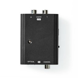 Convertidor de audio Nedis ACON2509BK óptico TosLink y S/PDIF a 2x RCA