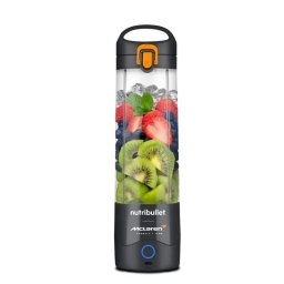 Licuadora portátil Nutribullet NBP003GO-MC McLaren F1 Team, vaso 475 ml, batería 2000 mAh, acero inoxidable, gris/papaya