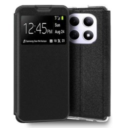 Funda para móvil Cool Flip Cover Libro Polipiel Negra para Xiaomi Redmi Note 15 5G y POCO M8 5G