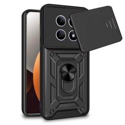 Funda para móvil Cool Hard Ring Antigolpes PC TPU Aluminio Negra con imán para Xiaomi Redmi Note 15 Pro 5G