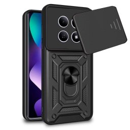 Funda para móvil Cool Hard Ring Ultrarresistente Aluminio Negra para Redmi Note 15 5G y POCO M8 5G