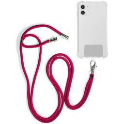 Cool Cordón Colgante Universal Fucsia Con Tarjeta para Smartphone