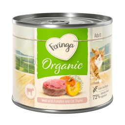 Feringa Organic Adult 24 x 200 g - Pack Ahorro - Ternera con calabaza y tomillo de gato