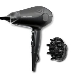 Secador de Pelo Iónico Rowenta Ultra Silence CV6430 1800W 3 Temperaturas 2 Velocidades con Difusor Negro
