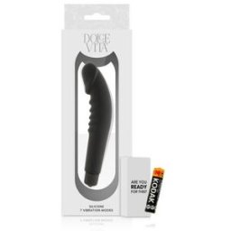 DOLCE VITA Realistic Pleasure Vibrador Silicona Negro 1ud