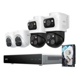 Cámara IP Eufy NVR Security System S4 4K Visión Nocturna Interior y Exterior Zoom Óptico