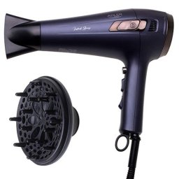 Secador de Pelo Iónico Adler AD 2273 3 Temperaturas 2 Velocidades con Difusor y Concentrador Negro Morado