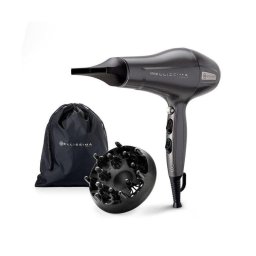 Secador de Pelo Iónico Imetec Bellissima 11859 2200W 3 Temperaturas 2 Velocidades con Difusor Gris Plata