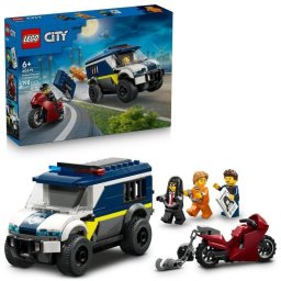 Set de construcción LEGO City 60479 Furgoneta de Transporte Penitenciario con moto y minifiguras