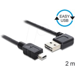 DELOCK 83379 - Cable USB 2.0, enchufe EASY a a conector Mini B, 2 m