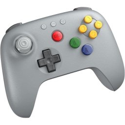 Mando inalámbrico 8BitDo 64 Bluetooth Gris clásico vibración Switch PC Android