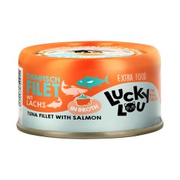 Lucky Lou Extra Food filete en caldo 12 x 70 g - Atún y salmón
