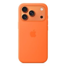 Funda de silicona MagSafe naranja para iPhone 17 Pro - Protección avanzada, microfibra interior, 45% reciclado