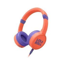 Auriculares Energy Sistem Lol&Roll Pop con cable, Jack 3.5 mm, uso infantil, micrófono y limitador de volumen, color naranja