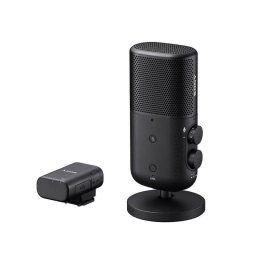 Micrófono Sony ECM-S1 inalámbrico y USB direccional con filtro antipop